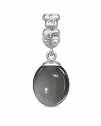 Dije de gota de océano gris (plata/gris)