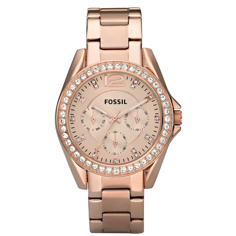Riley Multifunction Rose-Tone Stainless Steel Watch | Fossil | Luby 