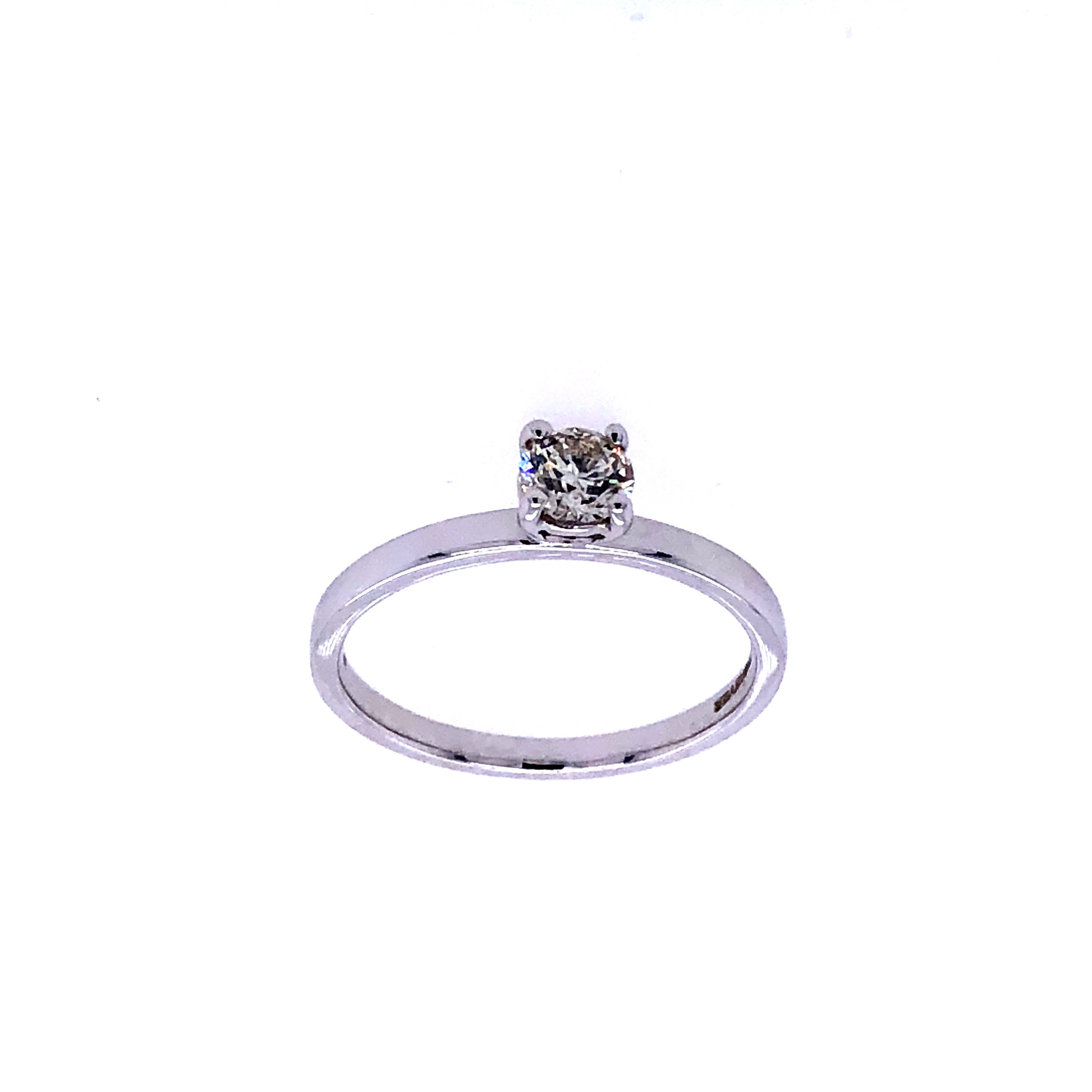 18k Solitaire 0.33cts Cupid Cut Diamonds White Gold Engagement Ring | Luby Diamond Collection | Luby 