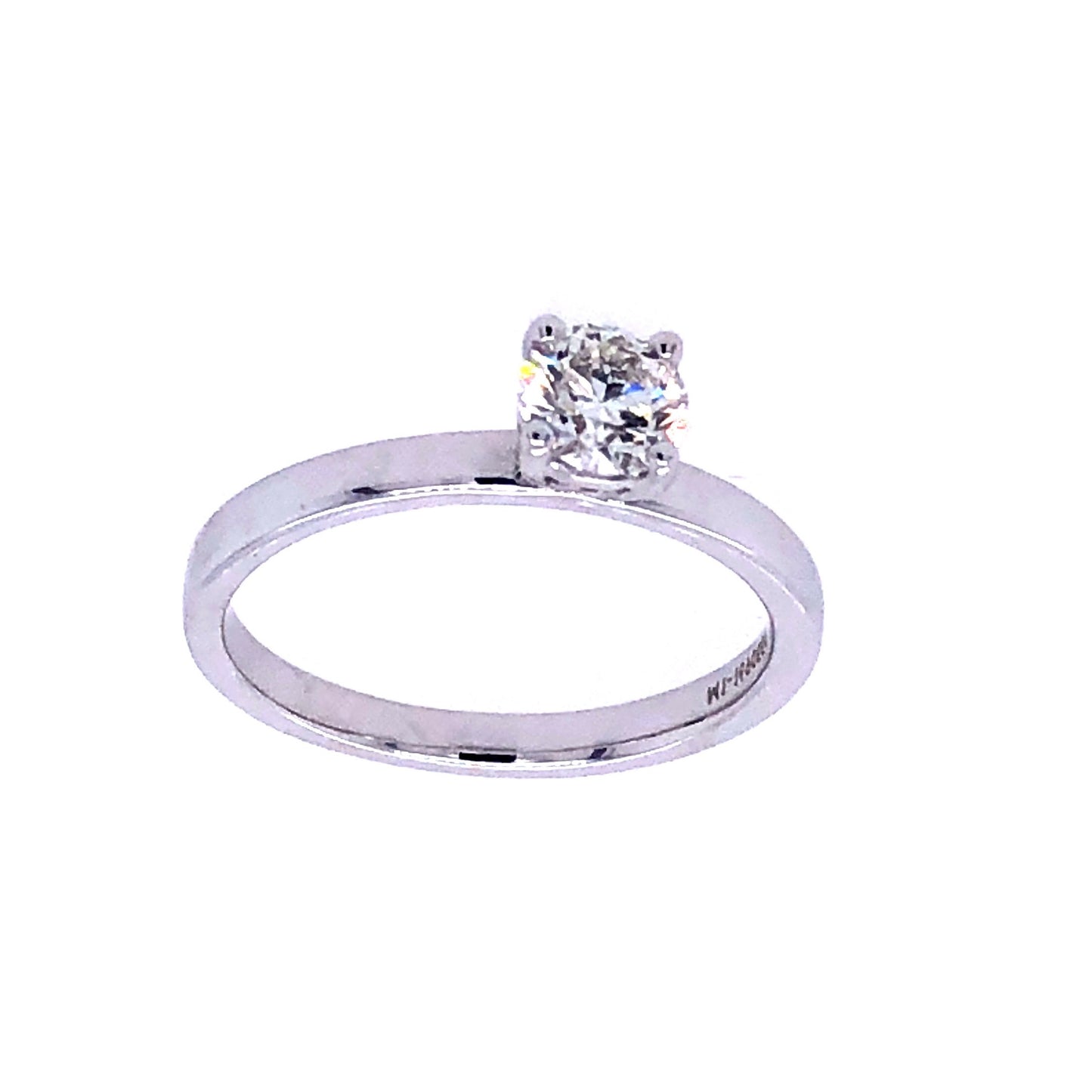 18k Solitaire 0.50cts Cupid Cut Diamonds White Gold Engagement Ring | Luby Diamond Collection | Luby 