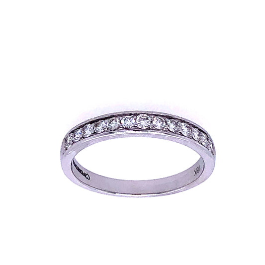 18k White Gold 0.33cts Cupid Cut Diamonds Wedding Band | Luby Diamond Collection | Luby 