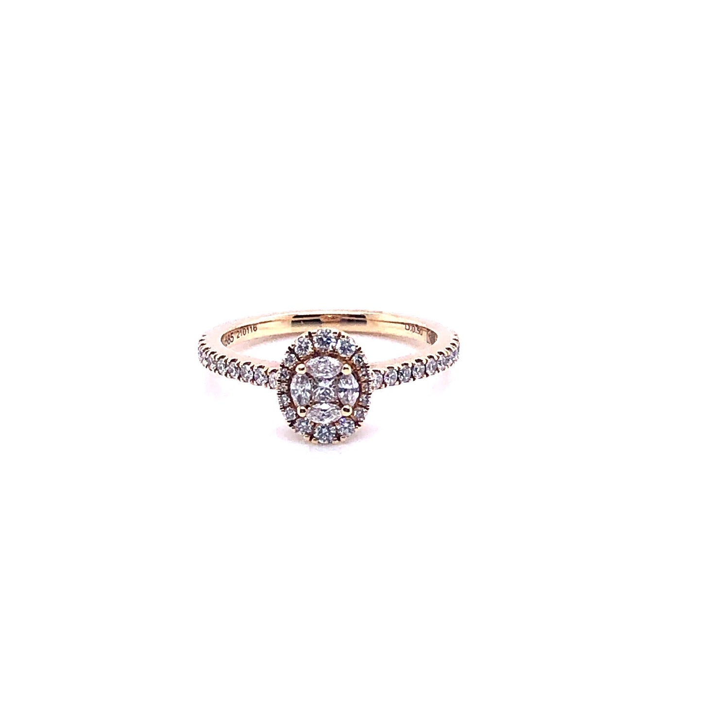 Zeghani Gold Oval Round Cut Marquise Engagement Ring | Zeghani | Luby 