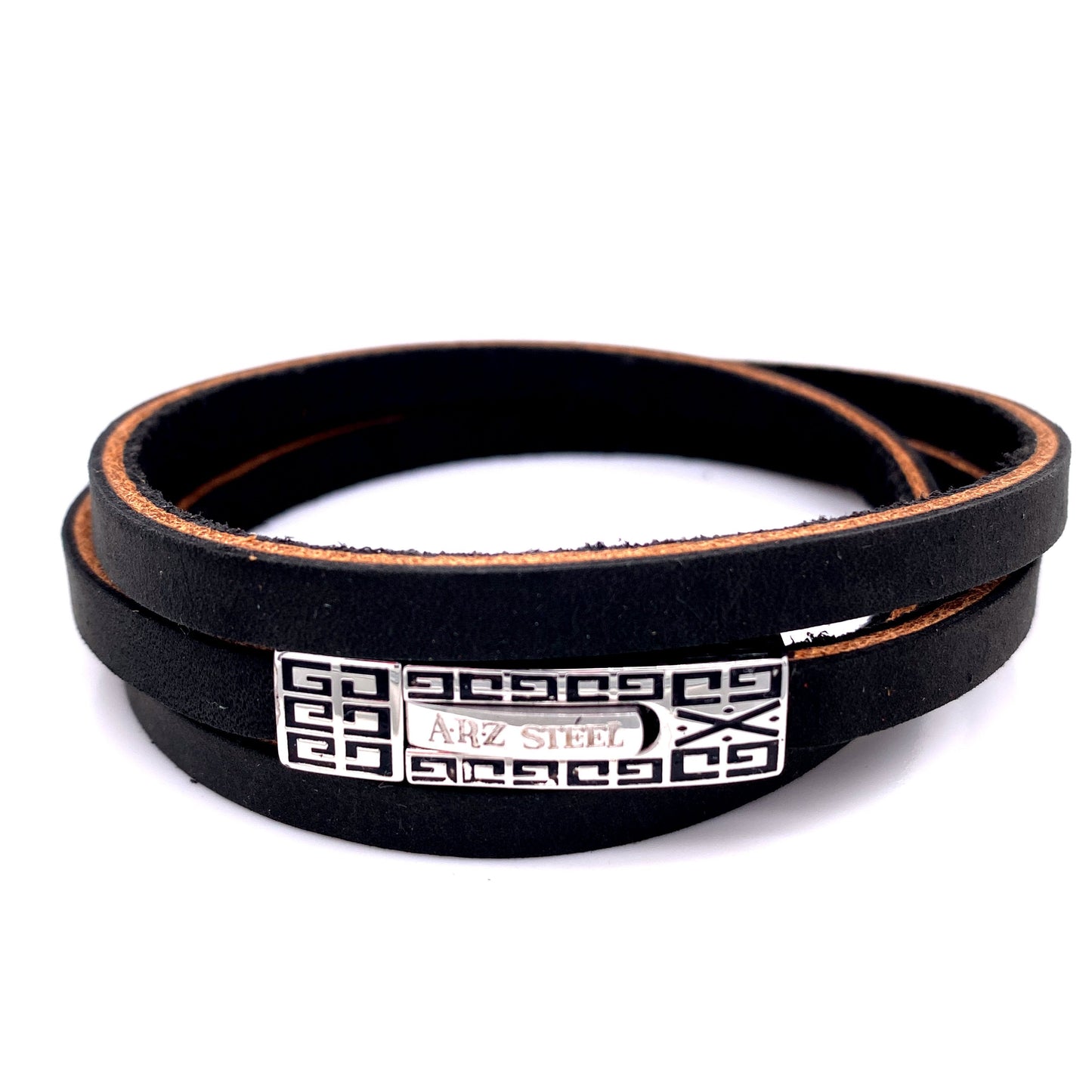 Leather Wrap Bracelet | ARZ Steel | Luby 