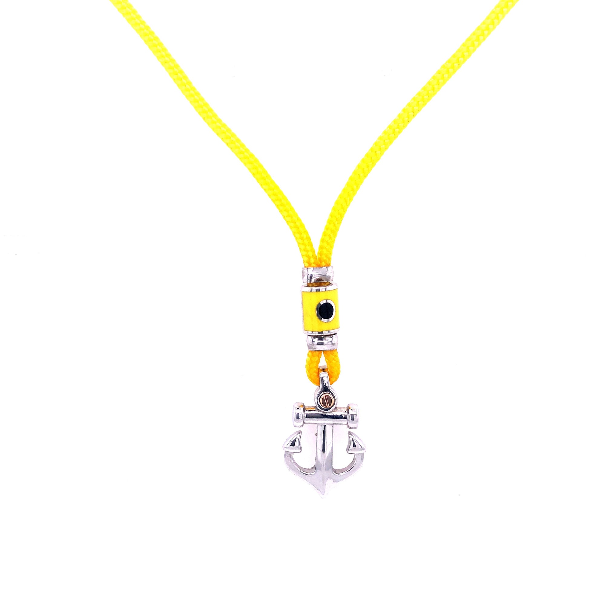 Anchor and Nautical Flag Pendant with Kevlar Necklace | Zancan | Luby 