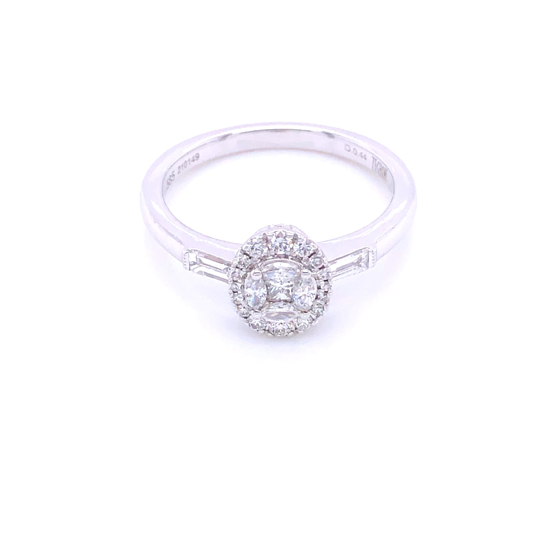 Zeghani White Gold Oval Engagement Ring | Zeghani | Luby 