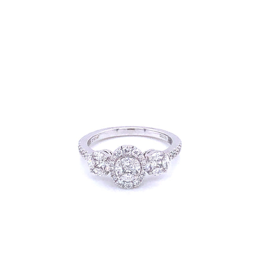 Zeghani White Gold Center Oval Engagement Ring | Zeghani | Luby 