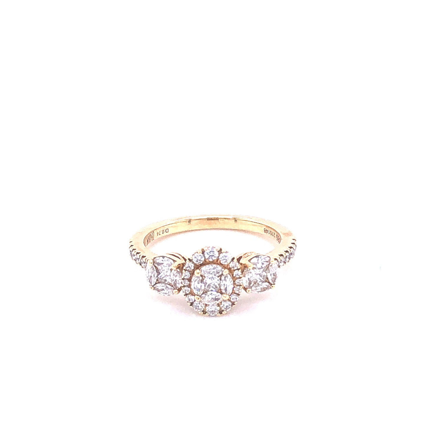 Zeghani Gold Center Oval Engagement Ring | Zeghani | Luby 