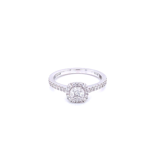 Zeghani White Gold Princess Cut Marquise Engagement Ring | Zeghani | Luby 