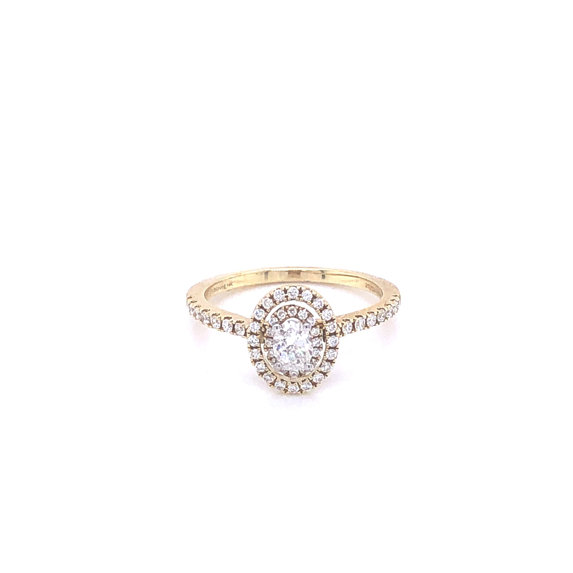 Zeghani Gold Oval Delicate Diva Engagement Ring | Zeghani | Luby 