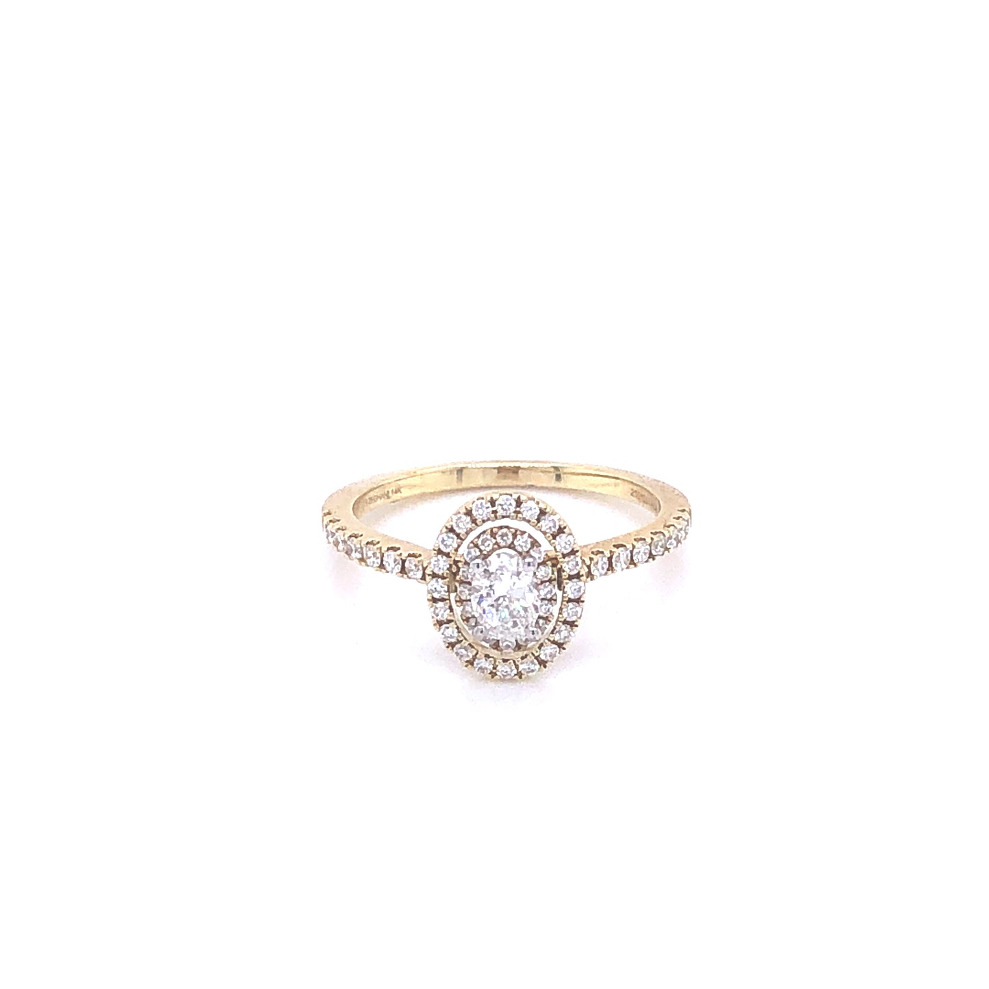 Zeghani Gold Oval Cut Delicate Diva Engagement Ring | Zeghani | Luby 