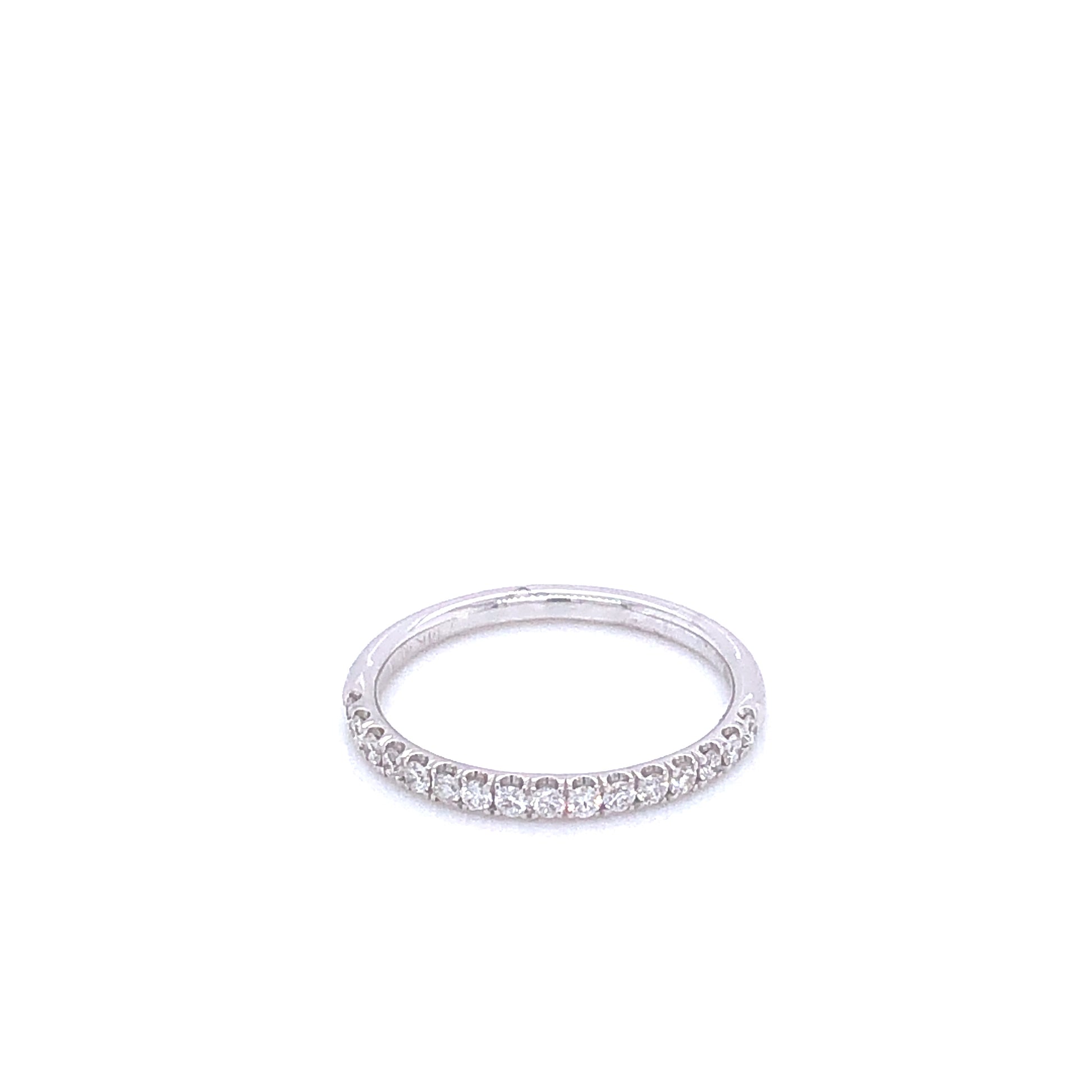 Zeghani White Gold Scallop Setting Wedding Band | Zeghani | Luby 