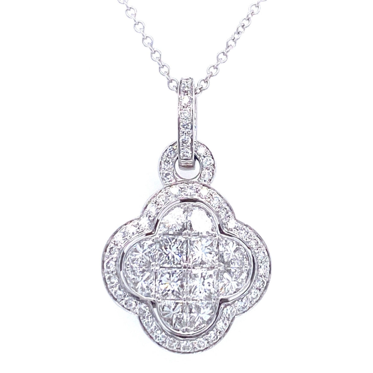WHITE GOLD SCALLOP NECKLACE | Simon G | Luby 