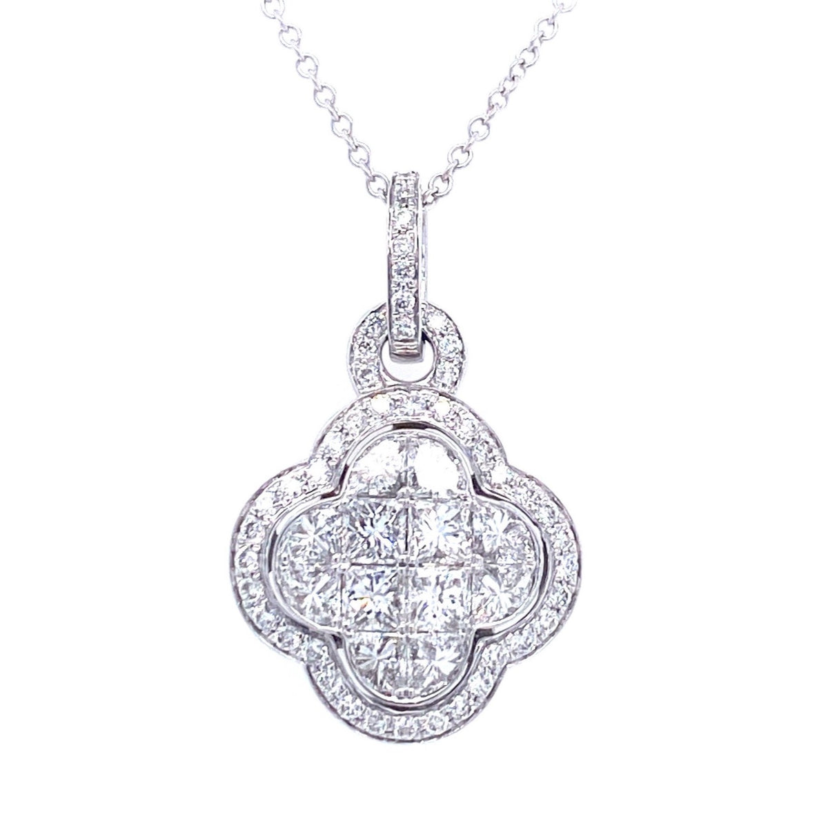 WHITE GOLD SCALLOP NECKLACE | Simon G | Luby 