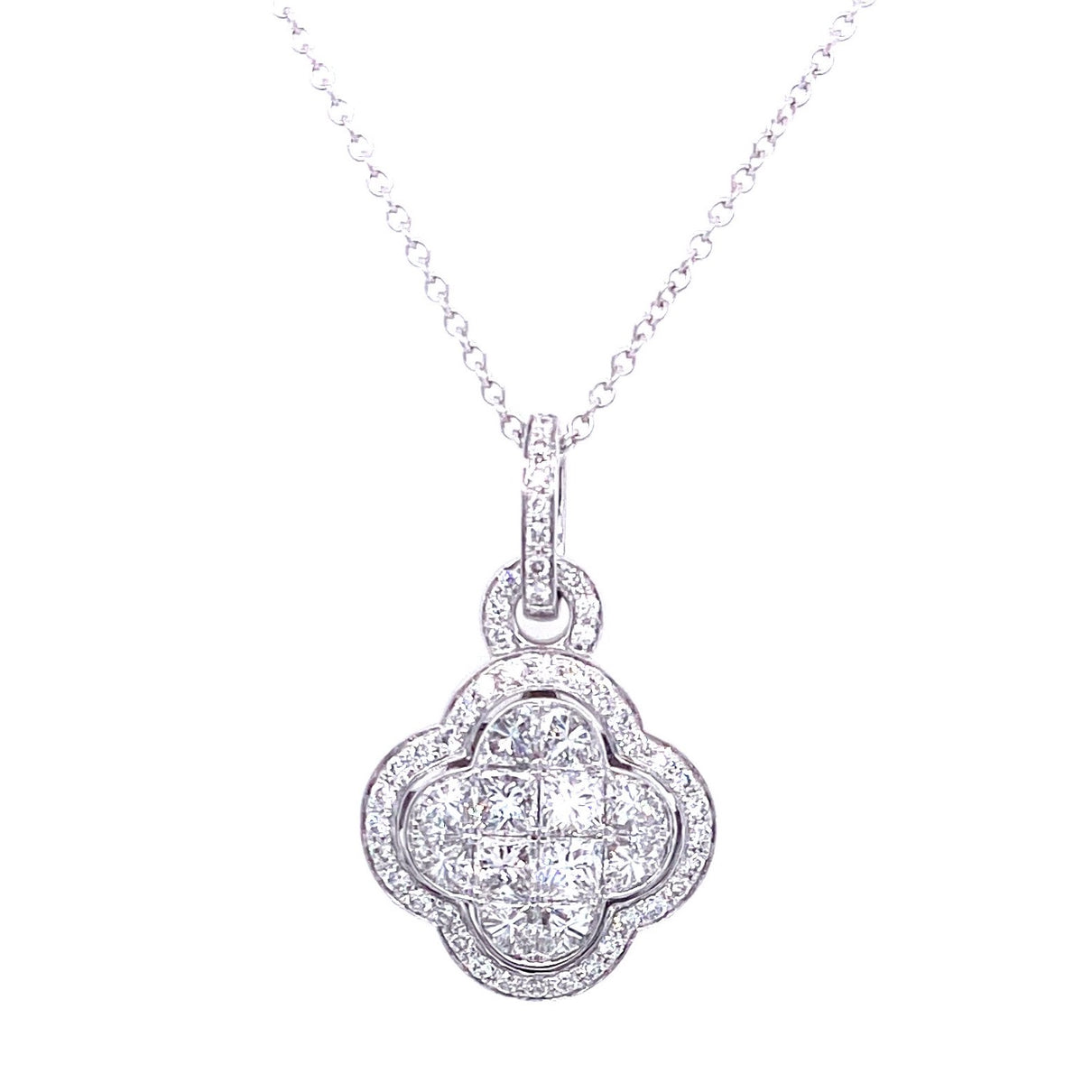WHITE GOLD SCALLOP NECKLACE | Simon G | Luby 
