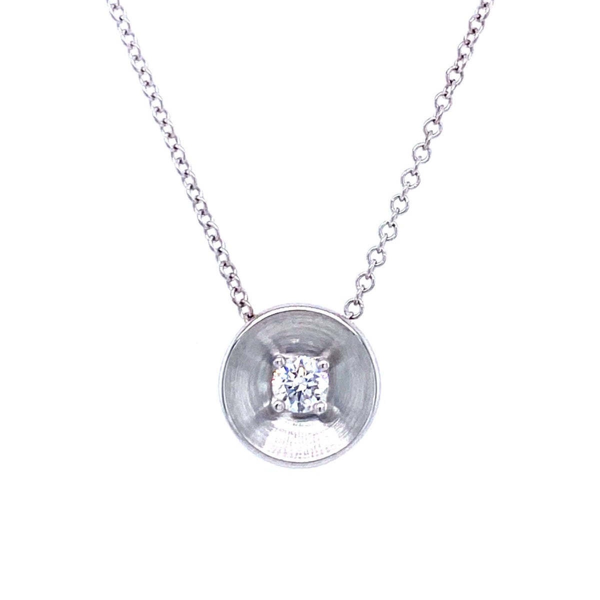 WHITE GOLD ROUND NECKLACE | Simon G | Luby 