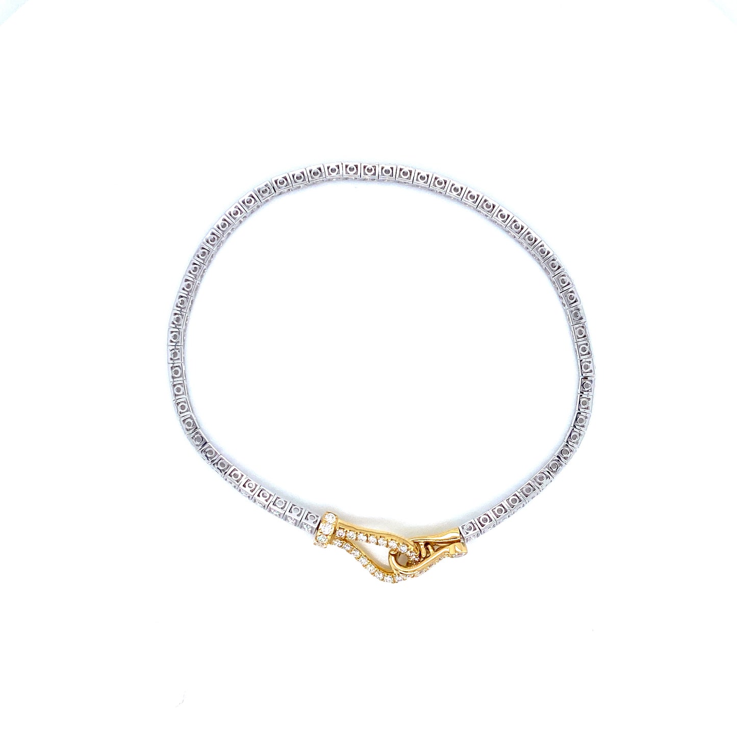 YELLOW & WHITE GOLD BUCKLE BRACELET | Simon G | Luby 