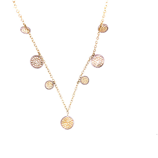 Multi-Disc Charm Necklace (Gold) | Anna Beck | Luby 