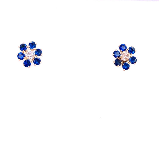 14K Tiny Flower Design Stud Earring | Luby Gold Collection | Luby 