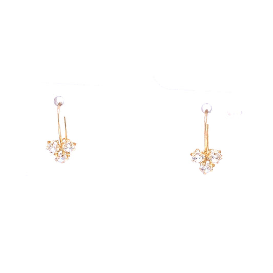 14K Baby Eliptical Hoops Earrings | Luby Gold Collection | Luby 