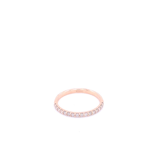 Scallop Set Diamonds Rose Gold Wedding Band | Luby Diamond Collection | Luby 