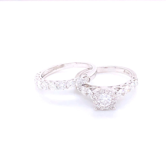 Prong Halo White Gold Engagement Ring | Luby Diamond Collection | Luby 