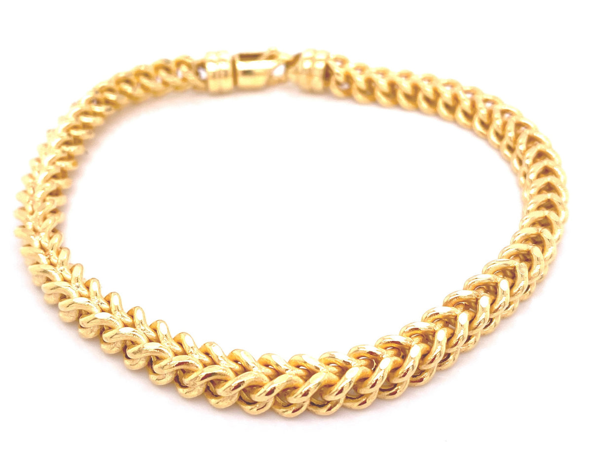 Franco Link 14k Gold Bracelet | Luby Gold Collection | Luby 