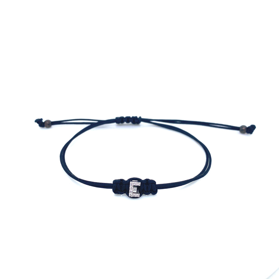Bracelet With Small Initial E and Diamond