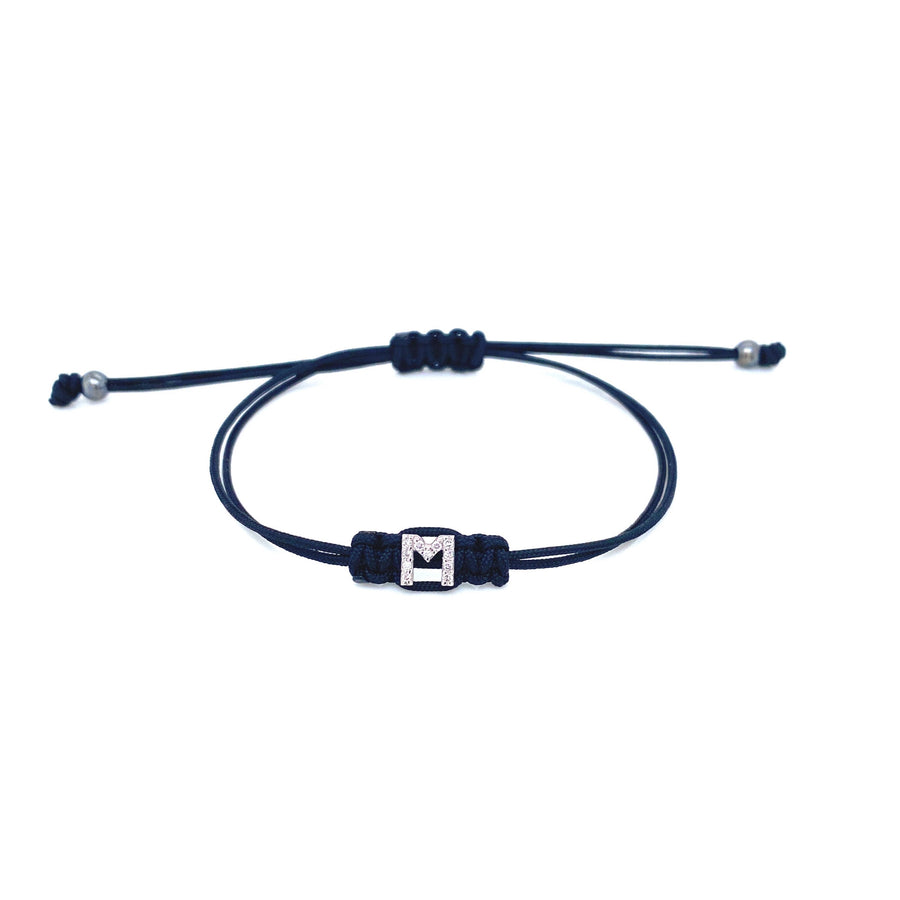 Bracelet With Small Initial M and Diamond