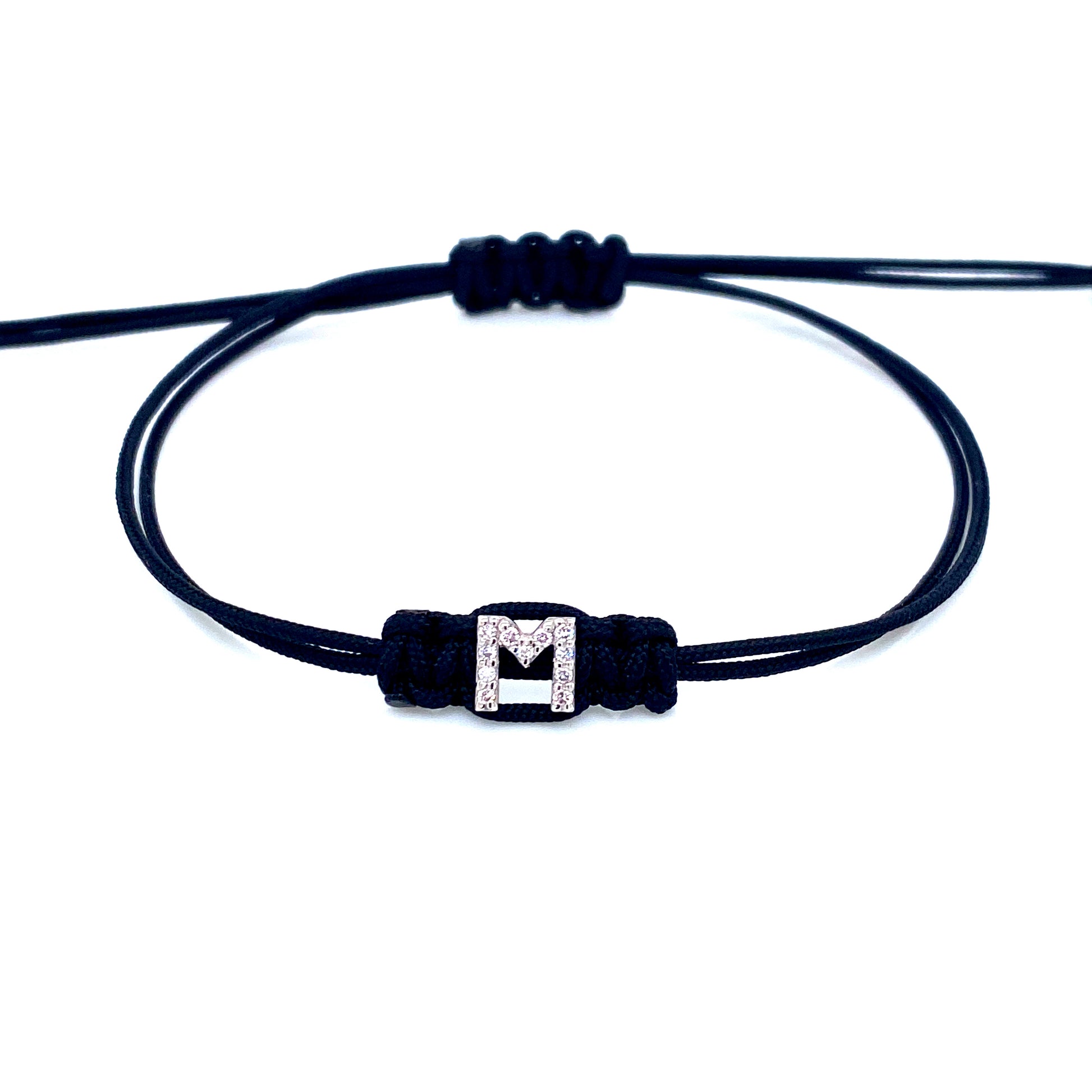 Bracelet With Small Initial M and Diamond | Bernat Rubi | Luby 