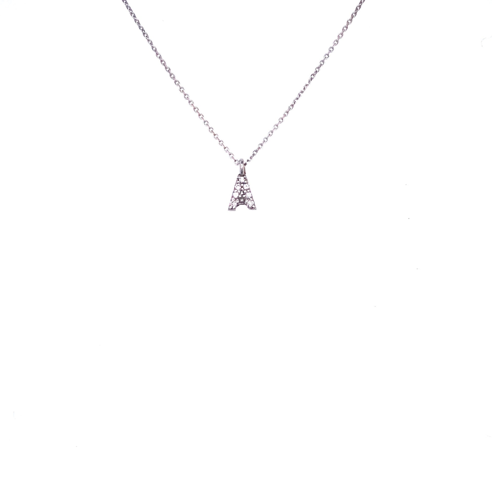 Necklace With Small Initial A and Diamond | Bernat Rubi | Luby 