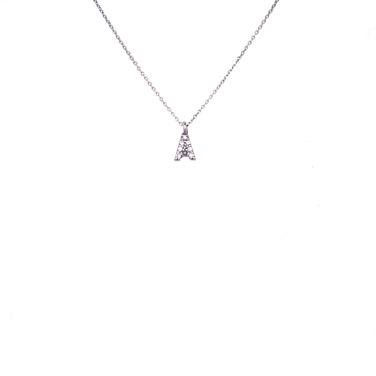 Necklace With Small Initial A and Diamond | Bernat Rubi | Luby 