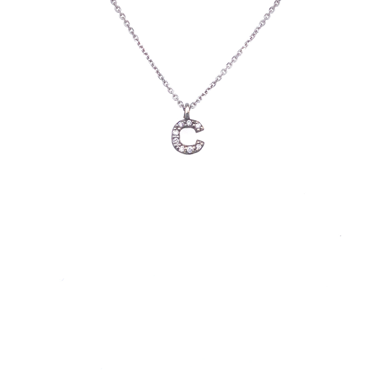 Necklace With Small Initial C and Diamond | Bernat Rubi | Luby 