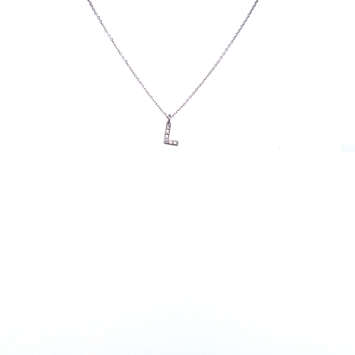 Necklace With Small Initial L and Diamond | Bernat Rubi | Luby 