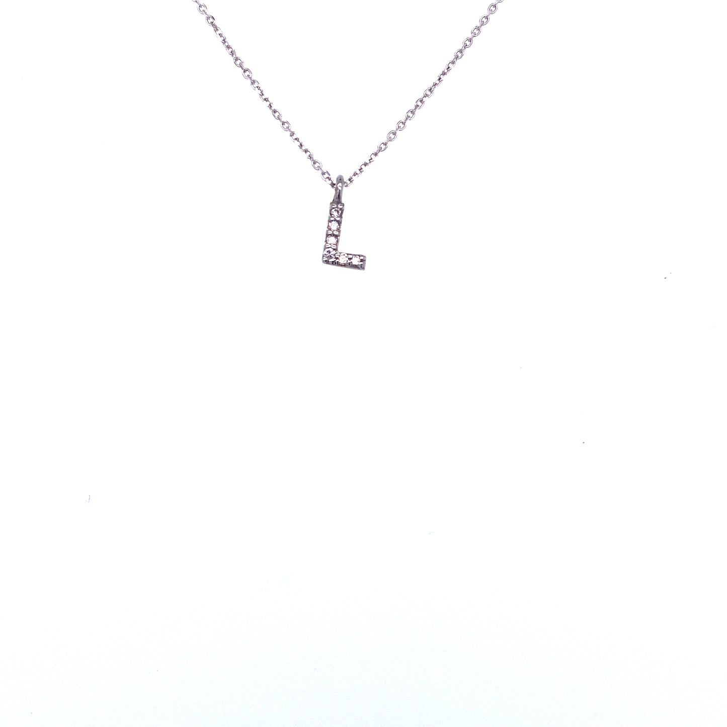 Necklace With Small Initial L and Diamond | Bernat Rubi | Luby 