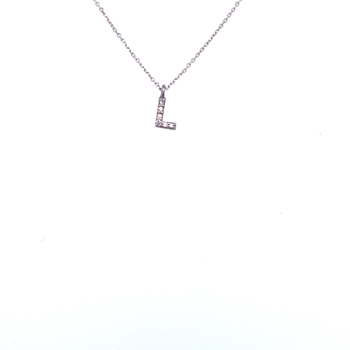 Necklace With Small Initial L and Diamond | Bernat Rubi | Luby 