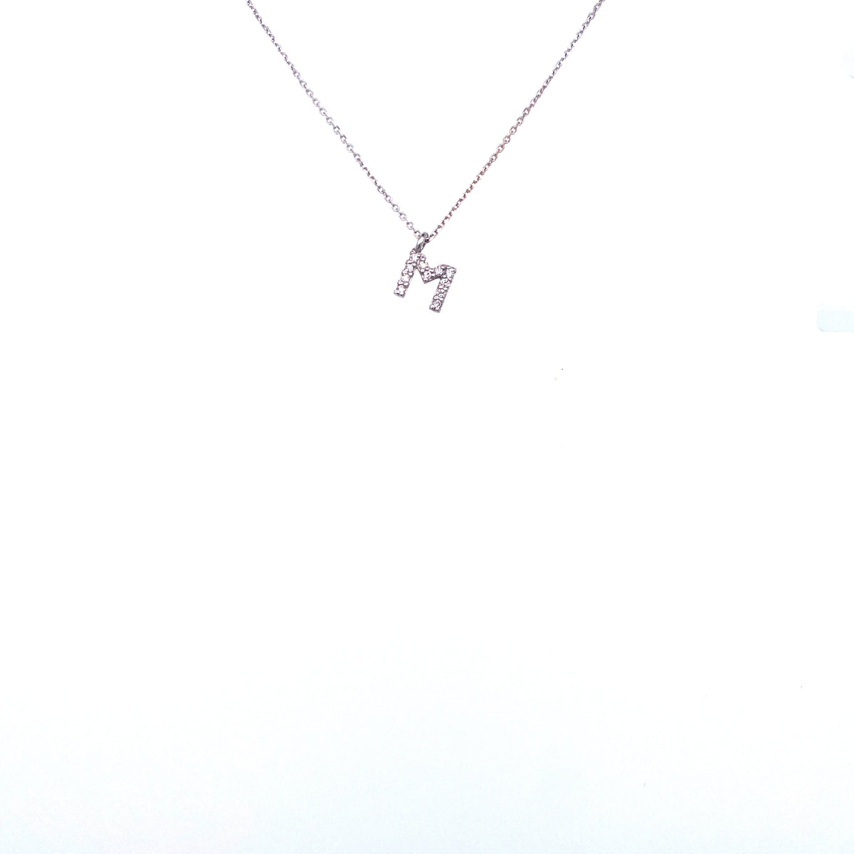 Necklace With Small Initial M and Diamond | Bernat Rubi | Luby 