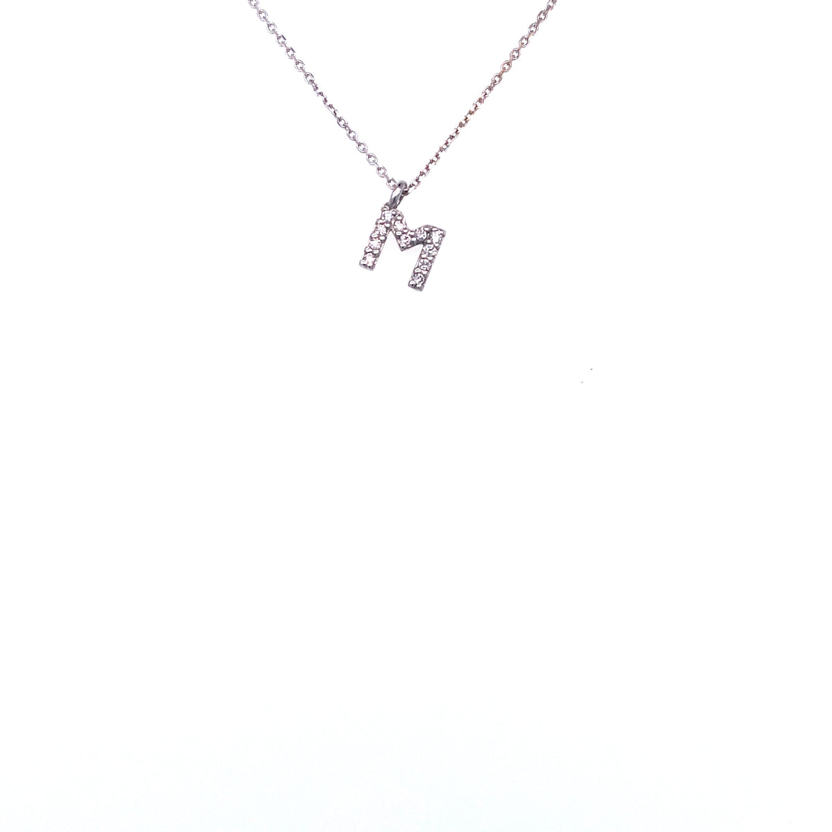 Necklace With Small Initial M and Diamond | Bernat Rubi | Luby 
