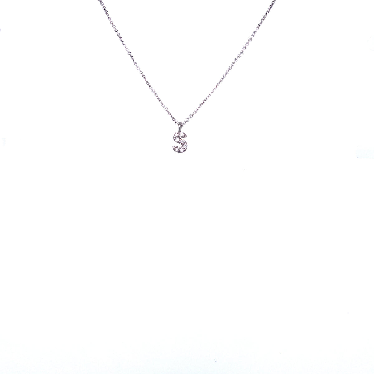Necklace With Small Initial S and Diamond | Bernat Rubi | Luby 