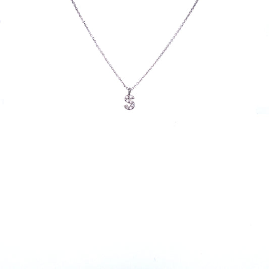 Necklace With Small Initial S and Diamond | Bernat Rubi | Luby 