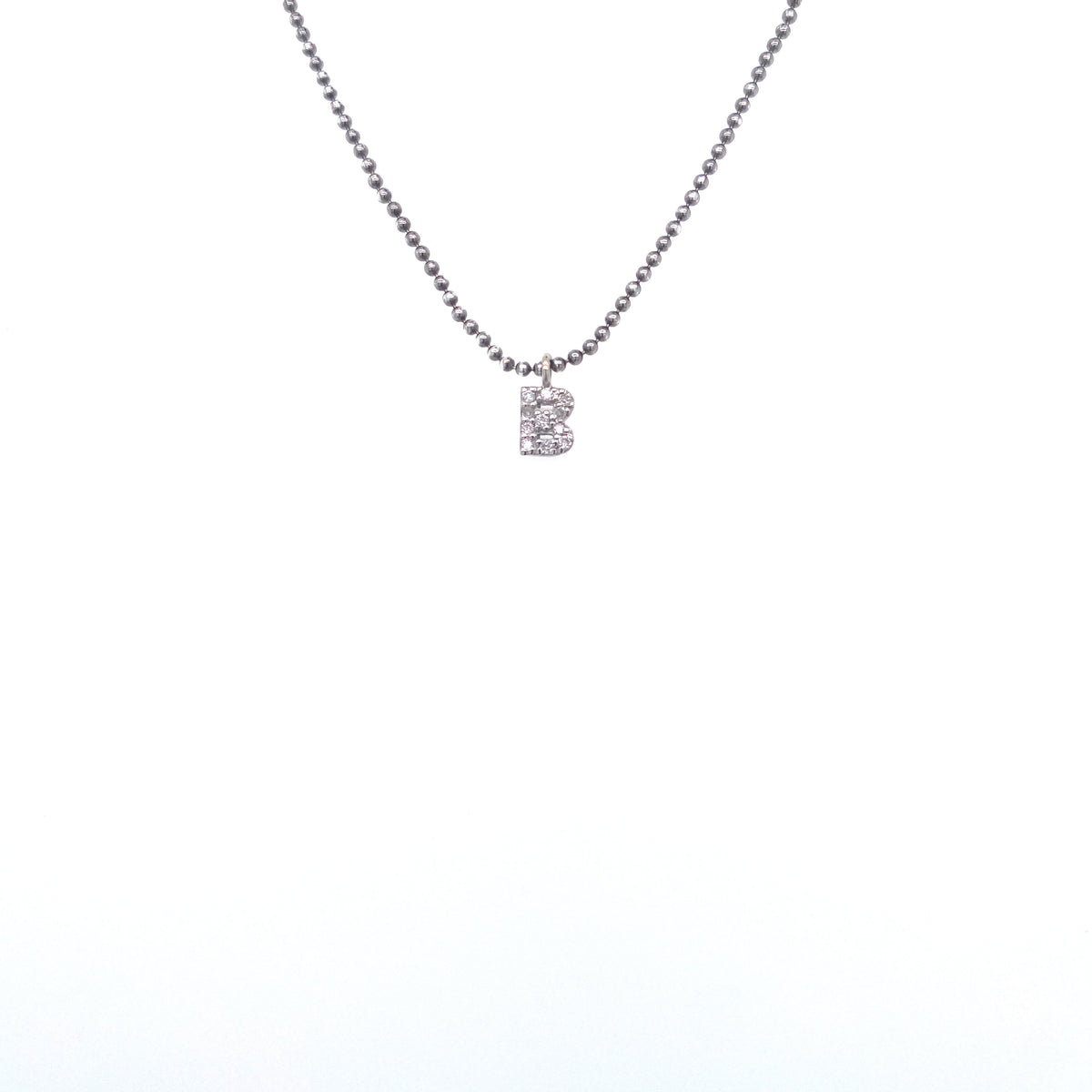 Necklace With Small Initial B and Diamond | Bernat Rubi | Luby 