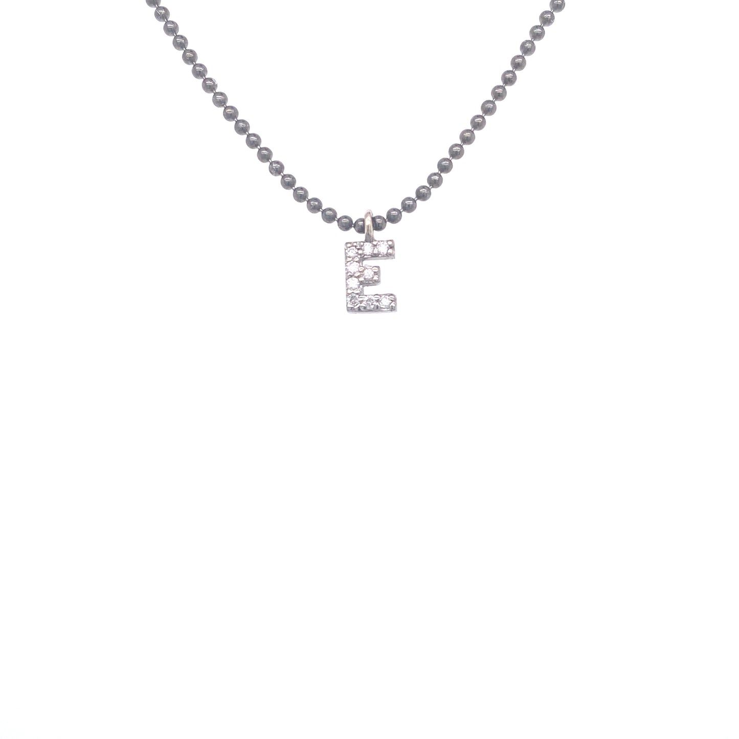 Necklace With Small Initial E and Diamond | Bernat Rubi | Luby 