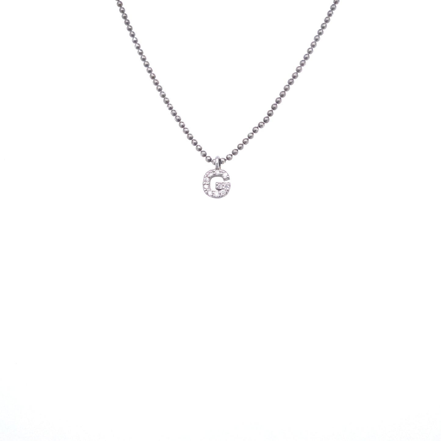 Necklace With Small Initial G and Diamond | Bernat Rubi | Luby 