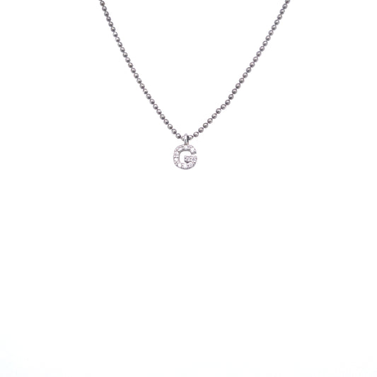 Necklace With Small Initial G and Diamond | Bernat Rubi | Luby 