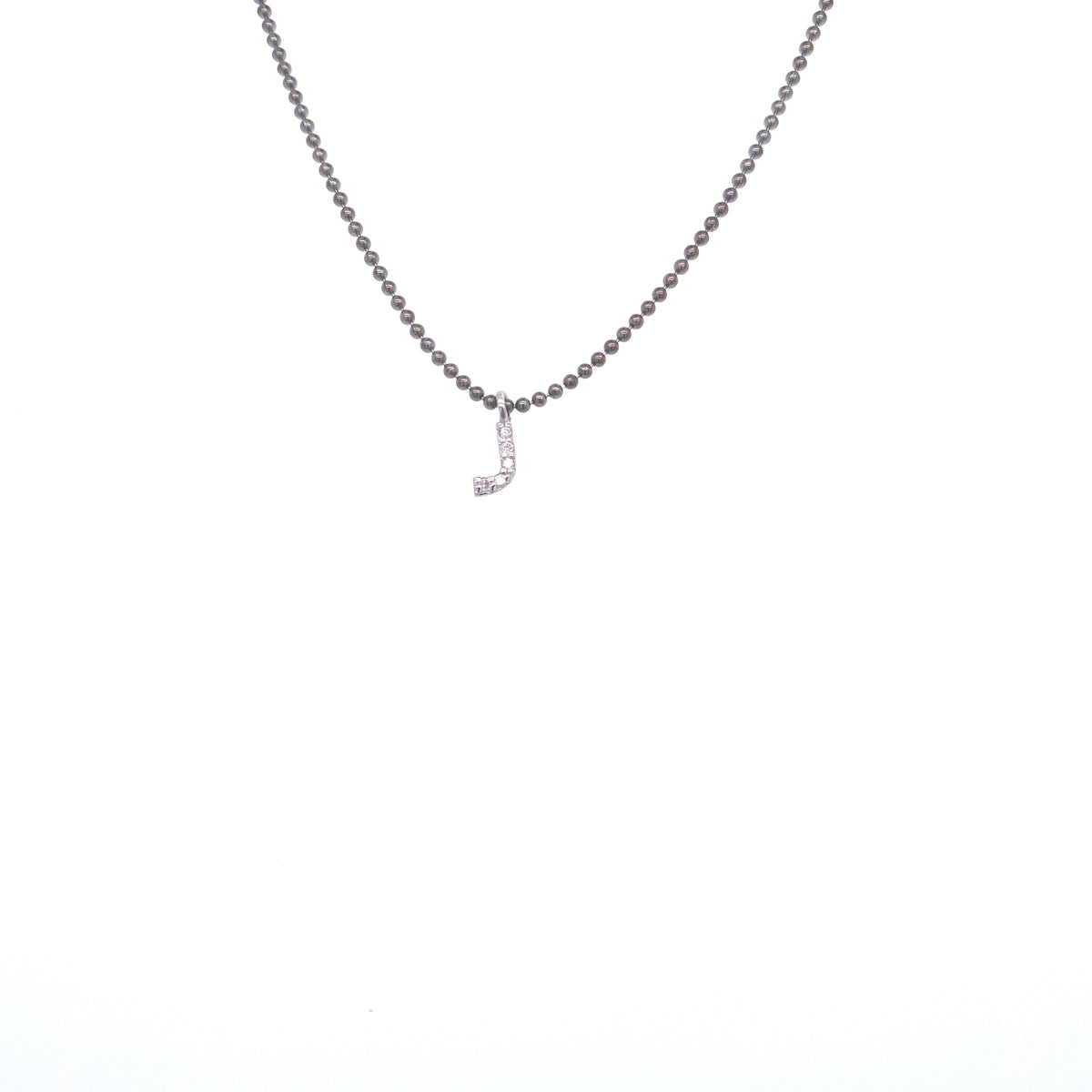 Necklace With Small Initial J and Diamond | Bernat Rubi | Luby 