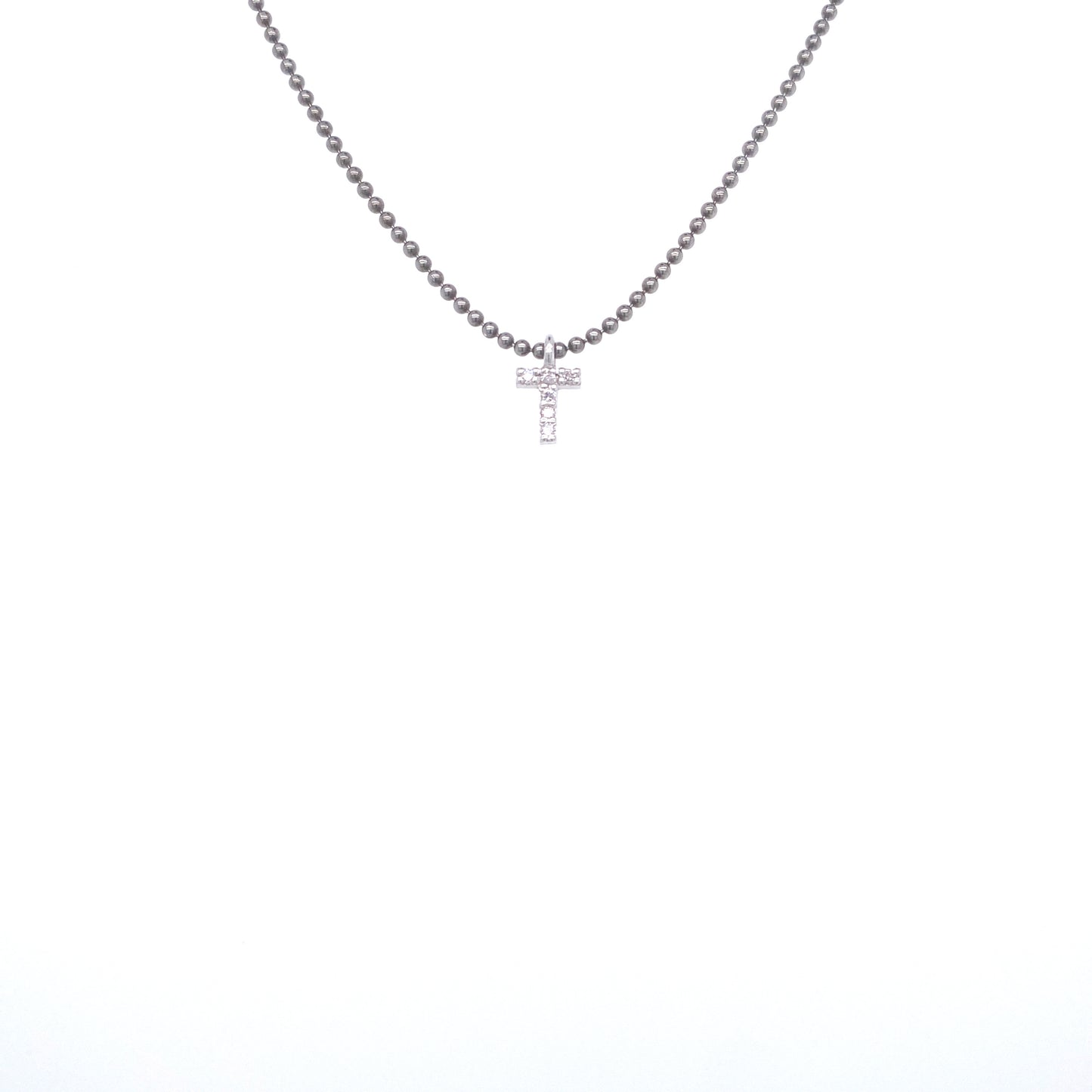 Necklace With Small Initial T and Diamond | Bernat Rubi | Luby 