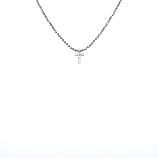 Necklace With Small Initial T and Diamond | Bernat Rubi | Luby 