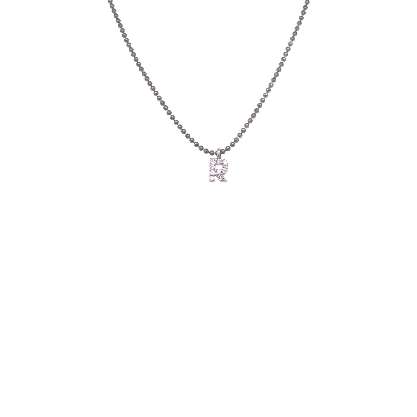 Necklace With Small Initial R and Diamond | Bernat Rubi | Luby 