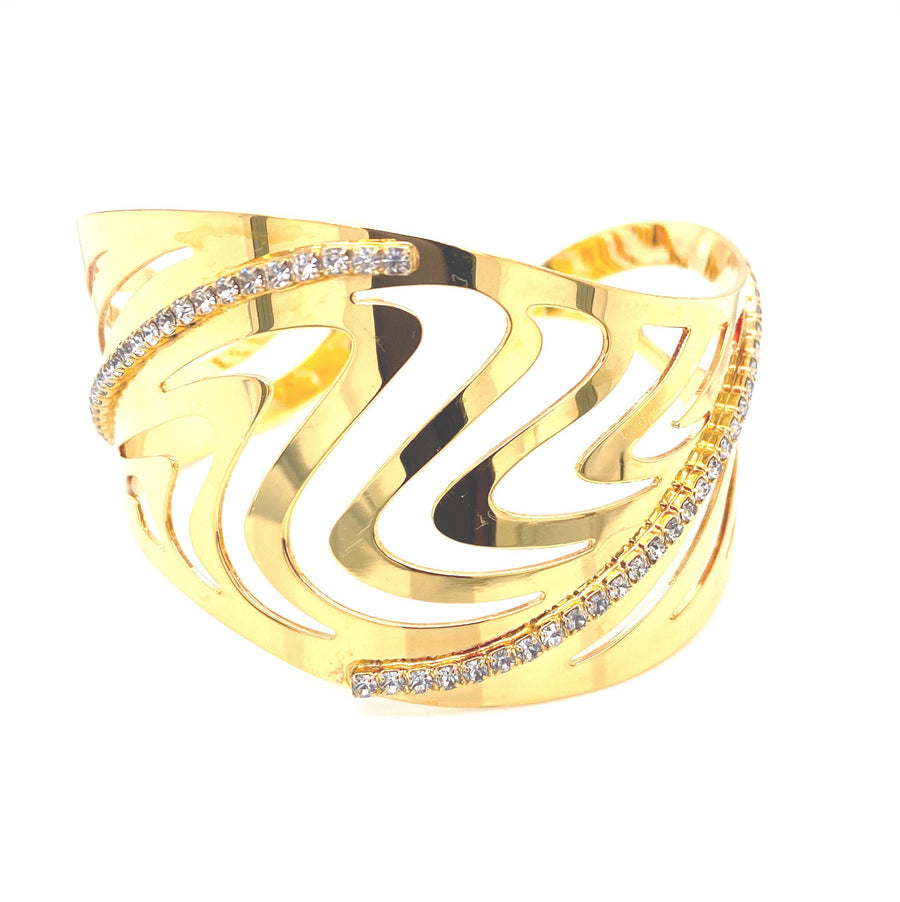 Brazalete Curvo Kalahari Dorado