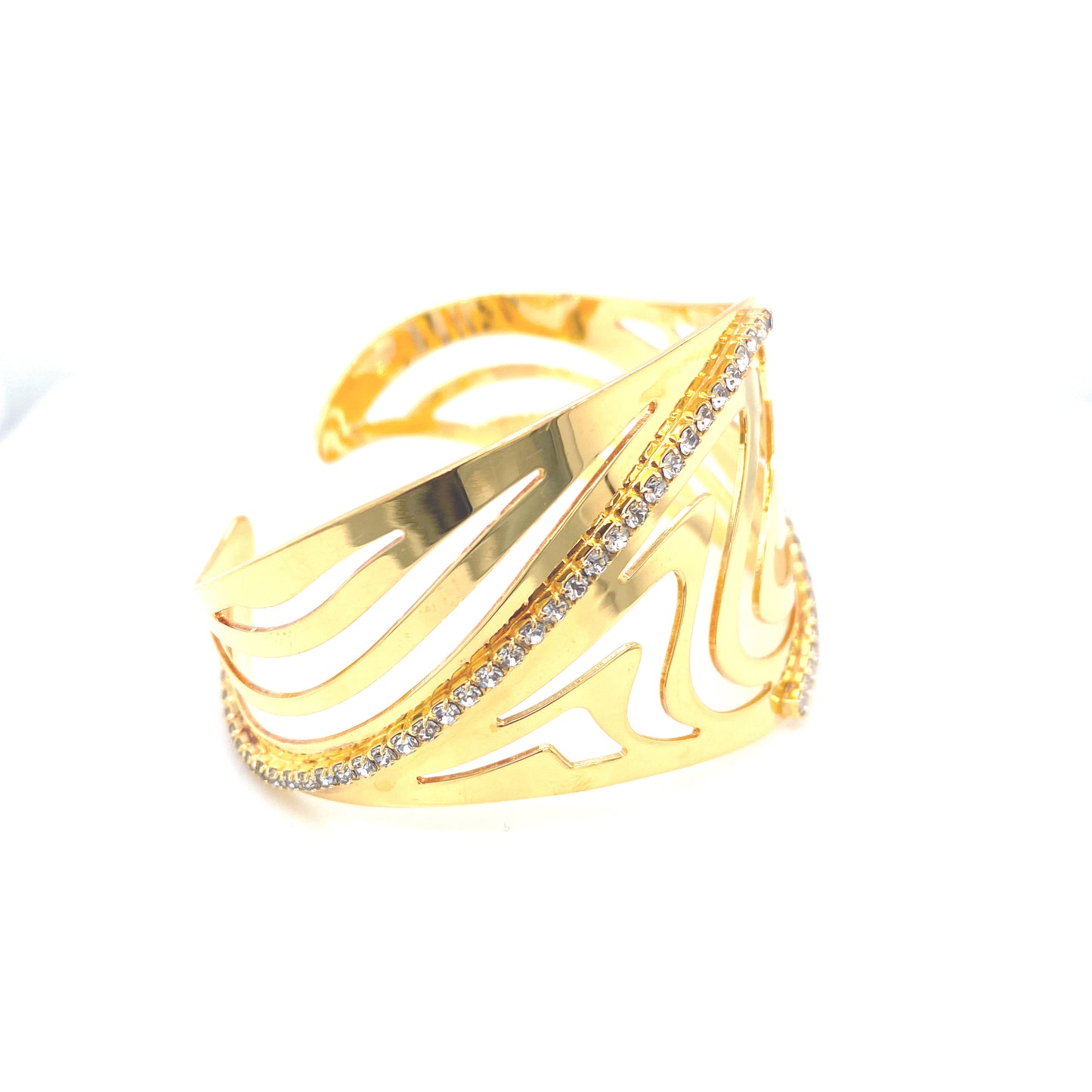 Curved Kalahari Golden Bangle | Stroili Oro | Luby 