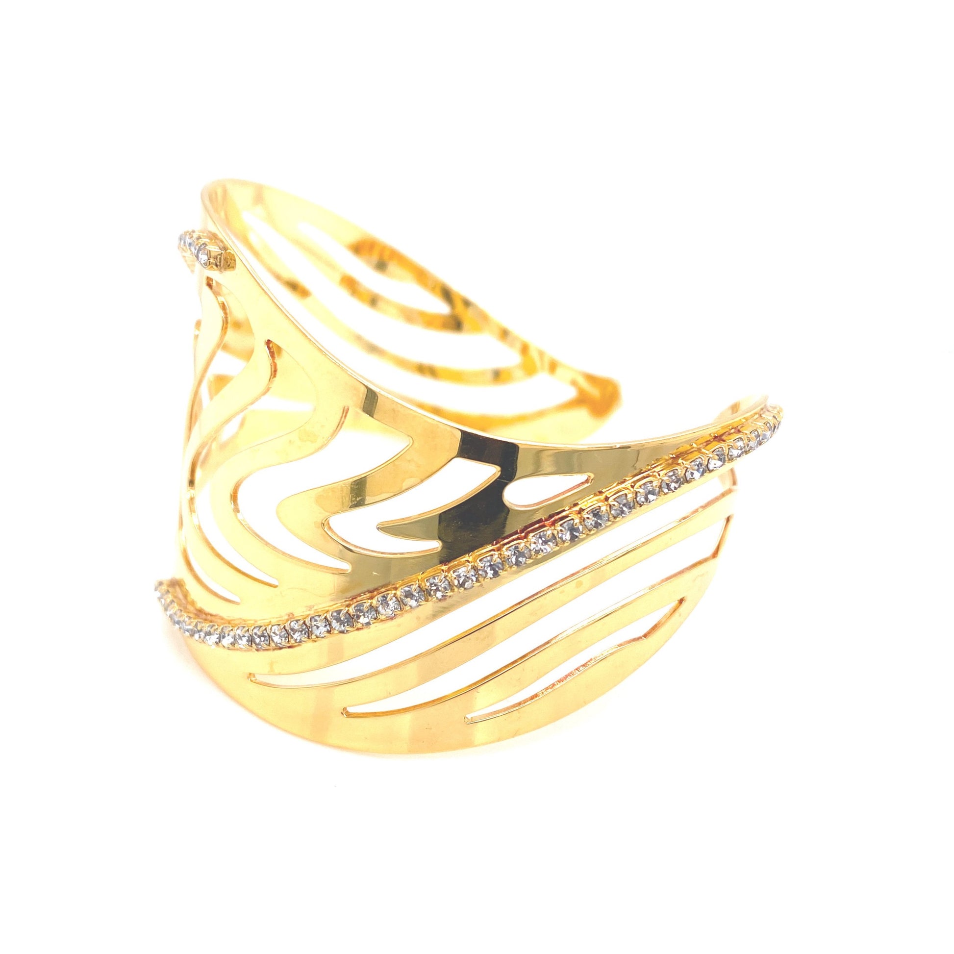 Curved Kalahari Golden Bangle | Stroili Oro | Luby 